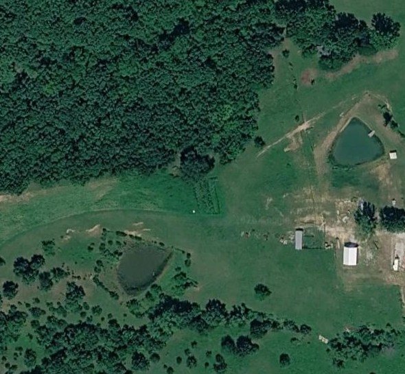 Standard Google Earth satellite view of the same property